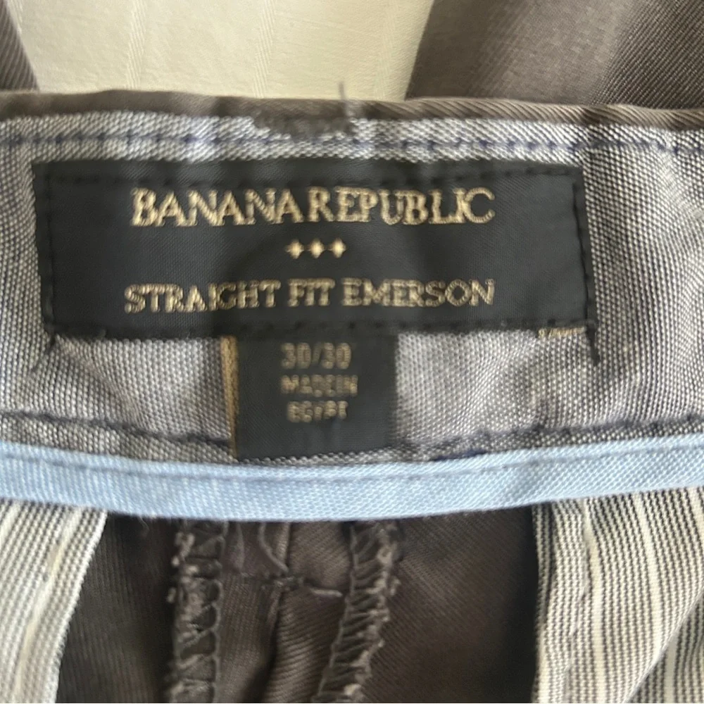 Banana Republic Men's Straight Fit Emerson Chino Sharp Grey Size 30x30